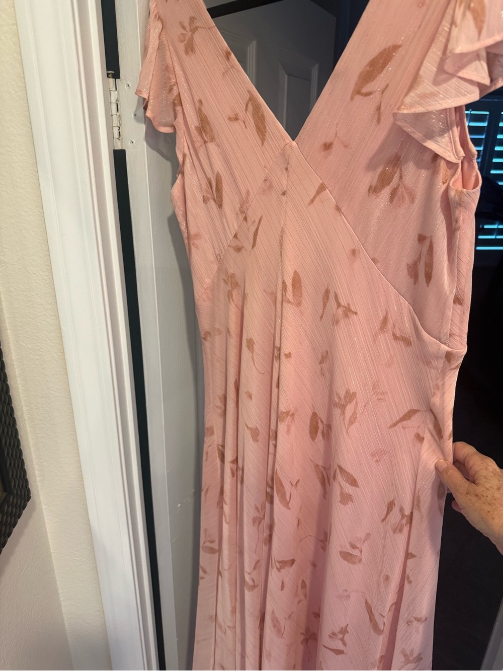Calvin Klein Blush Pink Floral  Midi Dress